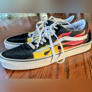 Vans Flame Design Sneakers